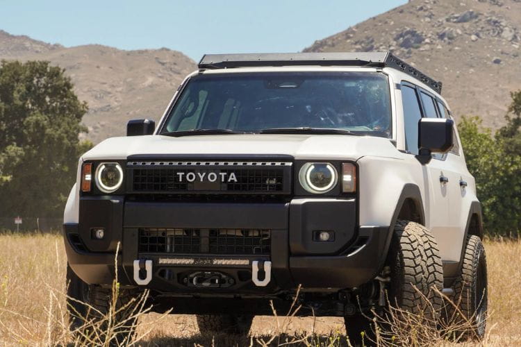 DV8 Offroad Centric front bumper FBTL4-01 for 2024-2026 Toyota Land Cruiser durable DV8 Offroad Centric winch bumper black