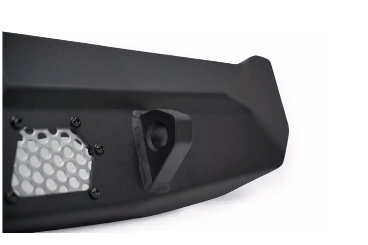 DV8 Offroad rear bumper RBCS3-01 for 2015-2022 GMC Canyon, heavy-duty steel rear bumper with off-road design.