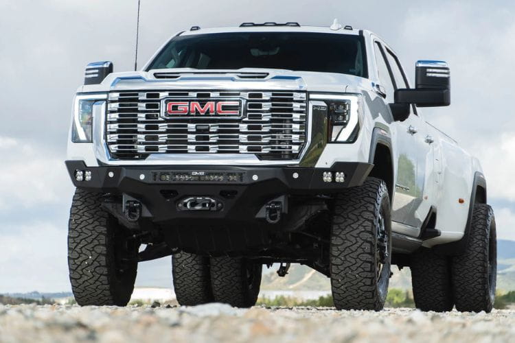 DV8 Offroad Spec Series front bumper FBGC2-02 for 2024-2026 GMC Sierra 2500HD/3500HD durable DV8 Offroad bumper black