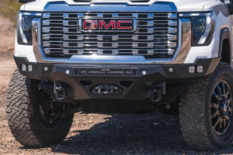 DV8 Offroad Spec Series front bumper FBGC2-02 for 2024-2026 GMC Sierra 2500HD/3500HD durable DV8 Offroad bumper black