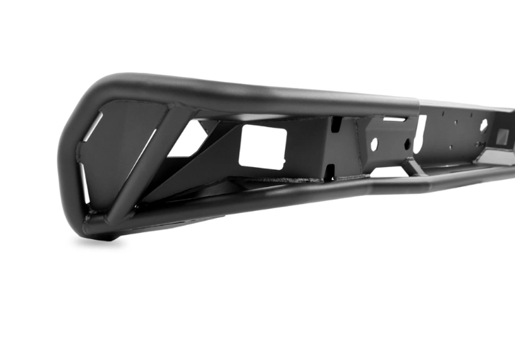 DV8 Offroad truck rear bumper RBCS1-04 for 2019–2025 GMC Sierra 1500, heavy-duty steel bumper for rugged rear-end protection.