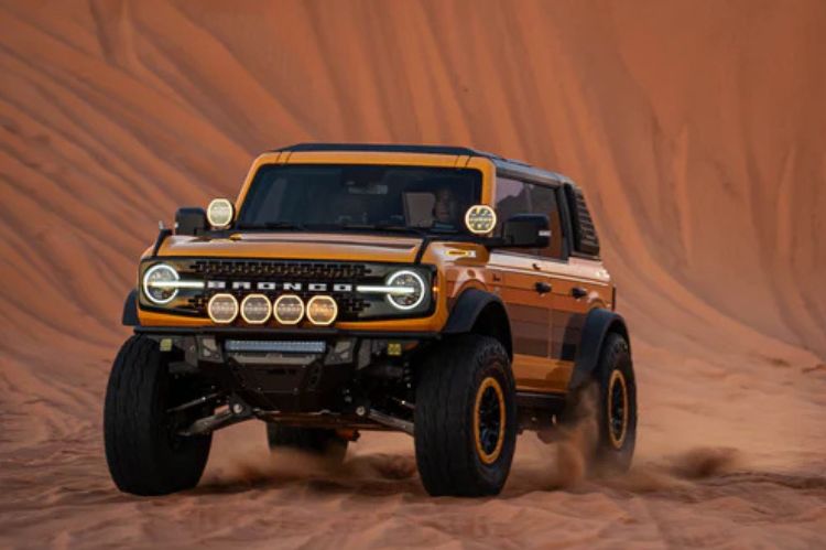 DV8 Offroad tube front bumper FBBR-08 for 2021-2026 Ford Bronco durable DV8 Offroad Bronco bumper black protection