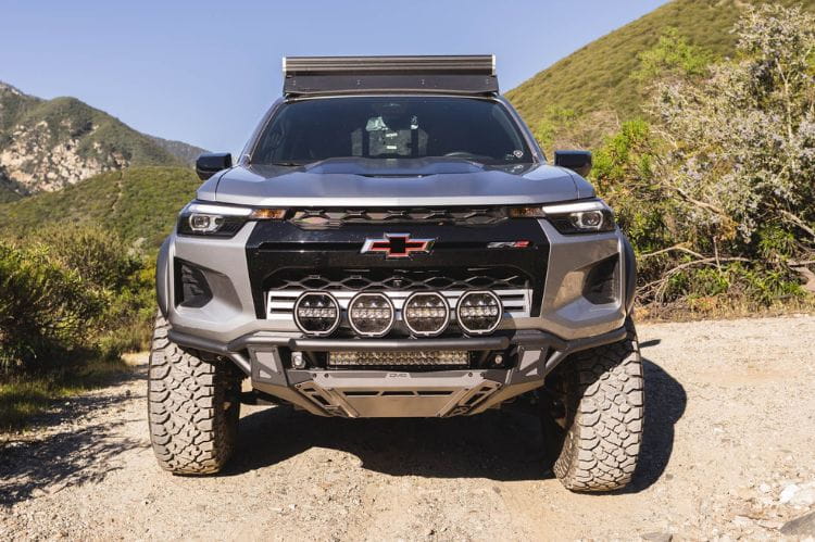 DV8 Offroad tube front bumper FBCS3-04 for 2023-2026 Chevy Colorado ZR2 durable offroad tube bumper for tough terrains