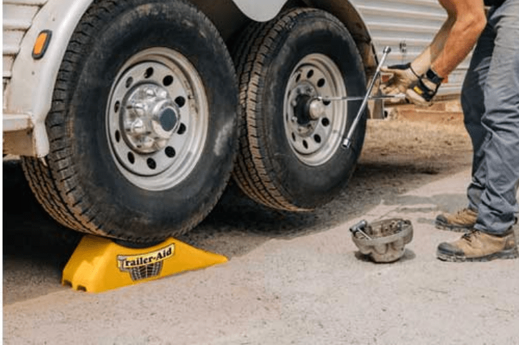 Eaz Lift Trailer Tire Change Ramp 23 for safe and easy trailer tire changes, durable trailer aid ramp for lifting trailers without extra tools