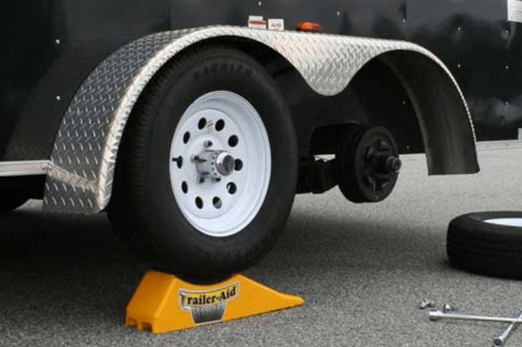 Eaz Lift Trailer Tire Change Ramp 23 for safe and easy trailer tire changes, durable trailer aid ramp for lifting trailers without extra tools