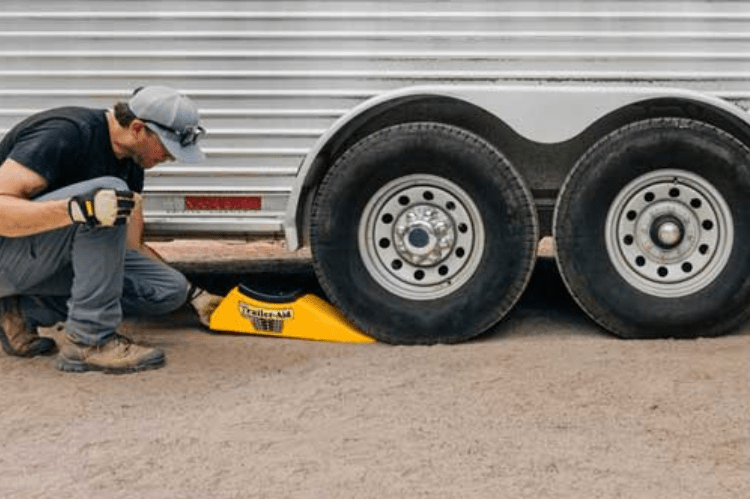 Eaz Lift Trailer Tire Change Ramp 23 for safe and easy trailer tire changes, durable trailer aid ramp for lifting trailers without extra tools