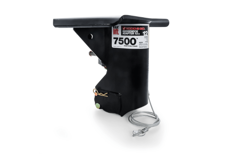 Eaz Lift Gooseneck Adapter 48500 – 12-inch gooseneck adapter for fifth wheel trailers, a durable gooseneck hitch adapter designed for secure towing.