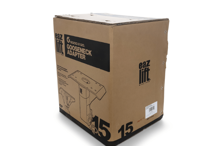 Eaz Lift Gooseneck Adapter 48501 – 15-inch gooseneck adapter for fifth wheel trailers, designed for secure towing with a heavy-duty gooseneck hitch adapter.