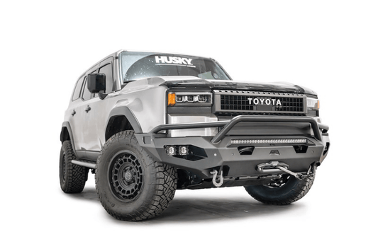  Fab Fours Matrix front bumper with pre-runner guard for Toyota Land Cruiser – rugged matte finish bumper upgrade