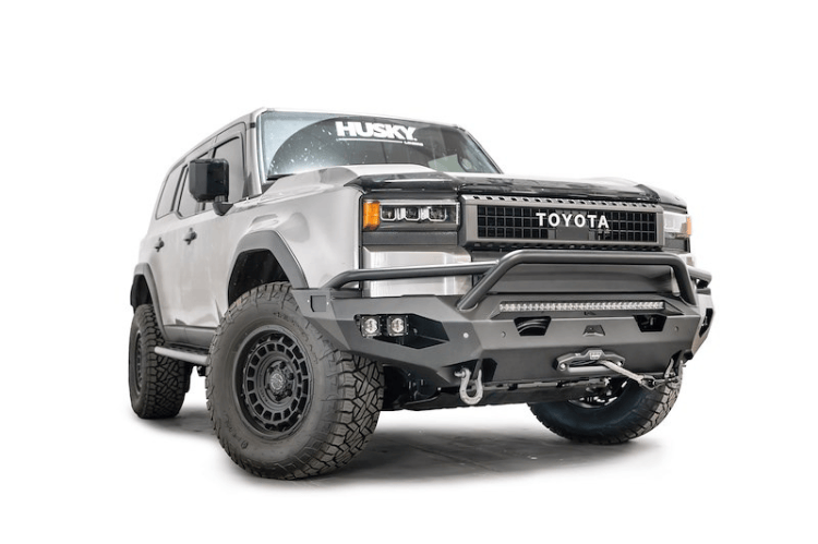  Fab Fours Matrix front bumper with pre-runner guard for Toyota Land Cruiser – rugged matte finish bumper upgrade