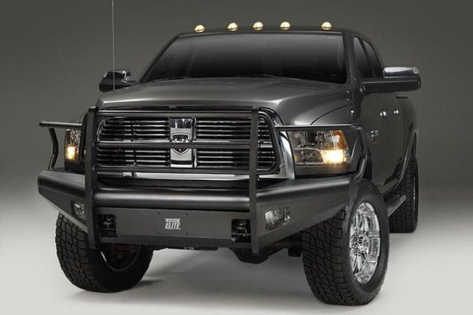 Fab Fours Black Steel Elite full guard front bumper DR10-Q2960-1 for 2010-2018 Dodge Ram 4500/5500 durable protection