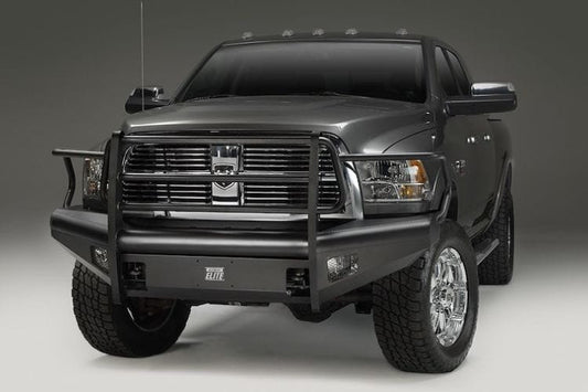 Fab Fours Black Steel Elite full guard front bumper DR10-Q2960-1 for 2010-2018 Dodge Ram 4500/5500 durable protection
