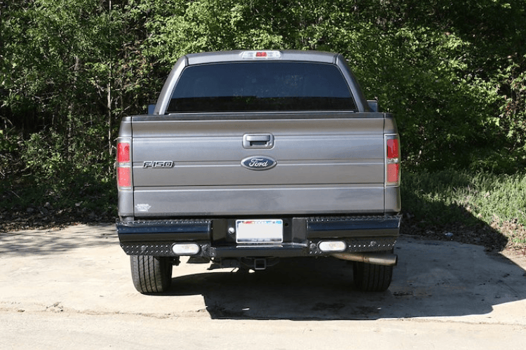 Fab Fours FF09-T1750-1 Rear Bumper Ford F150 2009-2014 Black Steel