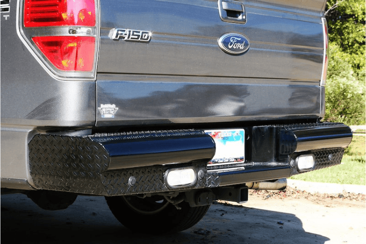 Fab Fours FF09-T1750-1 Rear Bumper Ford F150 2009-2014 Black Steel