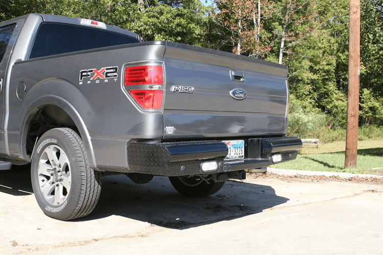 Fab Fours FF09-T1750-1 Rear Bumper Ford F150 2009-2014 Black Steel