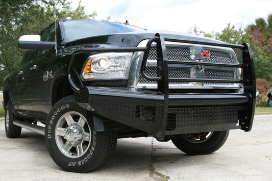 Fab Fours Black Steel full guard front bumper DR10-S2960-1 for 2010-2018 Dodge Ram 4500/5500 durable Black Steel bumper