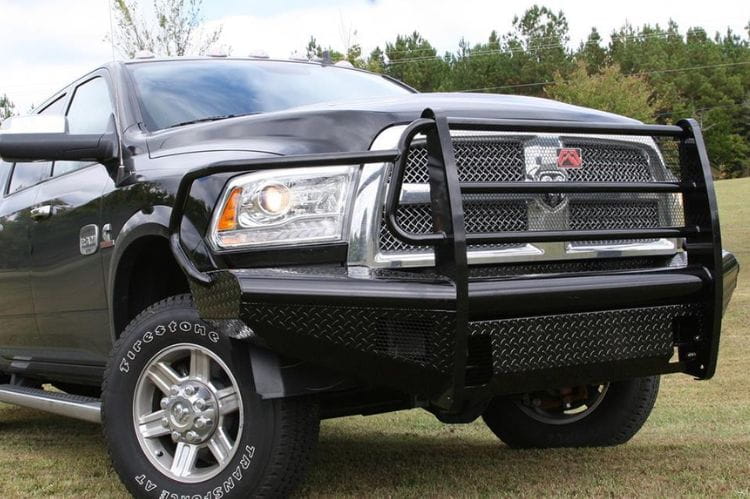 Fab Fours Black Steel full guard front bumper DR10-S2960-1 for 2010-2018 Dodge Ram 4500/5500 durable Black Steel bumper