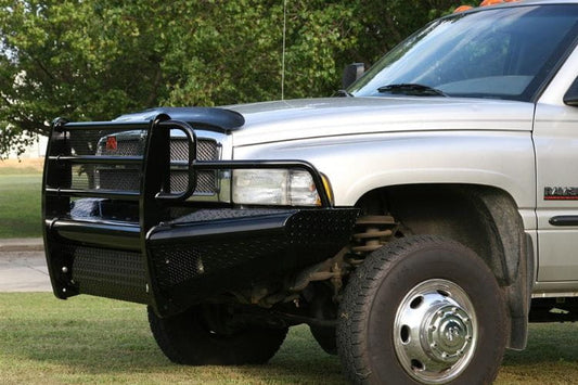 Fab Fours Black Steel Full Guard Front Bumper 1994-2002 Dodge Ram 2500/3500 DR94-S1560-1