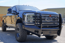 Fab Fours black steel front bumper grille guard FS23-S5960-1 for 2023-2025 Ford F450/F550 Super Duty durable fab fours bumper