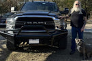 Fab Fours Black Steel Pre-Runner Guard Front Bumper 2019-2024 Dodge Ram 2500/3500 HD (New Body Style) DR19-S4462-1