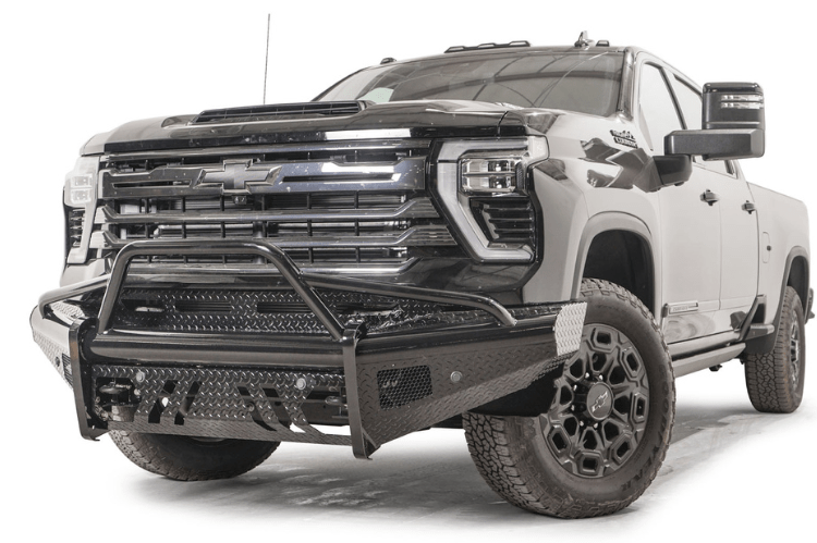 Fab Fours CH24-S6162-1 Chevy Silverado 2500/3500 2024-2025 Black Steel Front Bumper Pre-Runner Guard