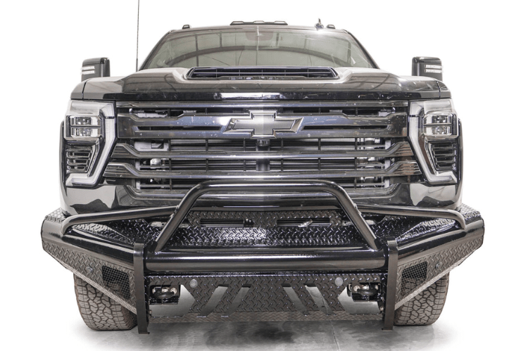 Fab Fours CH24-S6162-1 Chevy Silverado 2500/3500 2024-2025 Black Steel Front Bumper Pre-Runner Guard