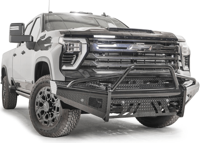 Fab Fours CH24-S6162-1 Chevy Silverado 2500/3500 2024-2025 Black Steel Front Bumper Pre-Runner Guard