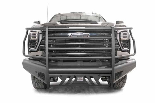 Fab Fours CH24-Q6160-1 Chevy Silverado 2500HD/3500HD 2024 Black Steel Elite Front Bumper Full Guard