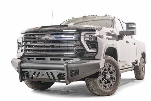 Fab Fours CH24-Q6161-1 Chevy Silverado 2500HD/3500HD 2024 Black Steel Elite Front Bumper No Guard