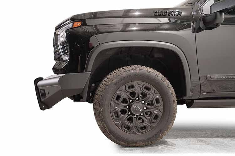 Fab Fours CH24-Q6161-1 Chevy Silverado 2500HD/3500HD 2024 Black Steel Elite Front Bumper No Guard
