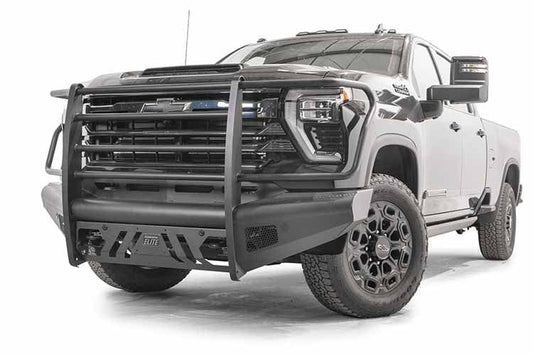 Fab Fours CH24-Q6160-1 Chevy Silverado 2500HD/3500HD 2024 Black Steel Elite Front Bumper Full Guard