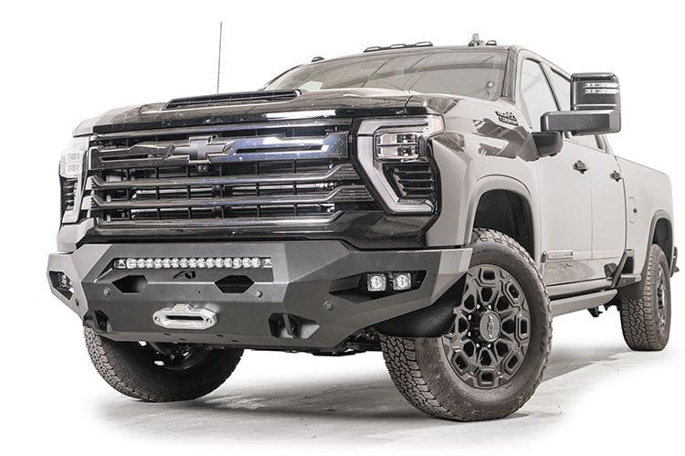Fab Fours CH24-X6151-1 Matrix front bumper without guard for 2024 Chevy Silverado 2500HD and 3500HD, winch-ready and built for heavy-duty off-road performance