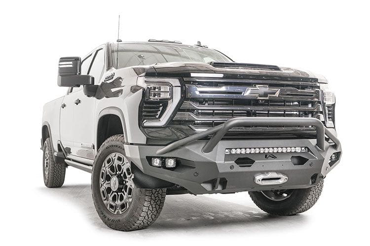 Fab Fours CH24-X6152-1 Chevy Silverado 2500HD/3500HD 2024-2025 Matrix Front Bumper Winch Ready with Pre-Runner Guard
