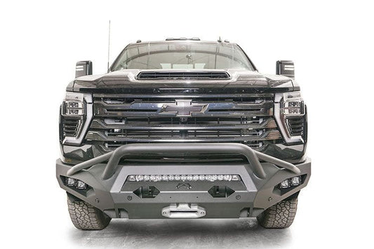 Fab Fours CH24-X6152-1 Chevy Silverado 2500HD/3500HD 2024-2025 Matrix Front Bumper Winch Ready with Pre-Runner Guard