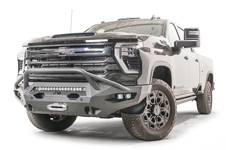 Fab Fours CH24-X6152-1 Chevy Silverado 2500HD/3500HD 2024-2025 Matrix Front Bumper Winch Ready with Pre-Runner Guard