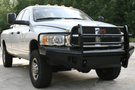 Fab Fours DR03-S1060-1 black steel front bumper full guard for Dodge Ram 2500/3500 2003–2005.