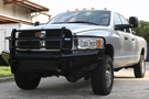 Fab Fours DR03-S1060-1 black steel front bumper full guard for Dodge Ram 2500/3500 2003–2005.