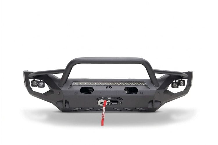 Fab Fours DR19-X4452-1 Dodge Ram 2500/3500 2019-2025 Matrix Front Bumper Winch Ready Pre-Runner Guard
