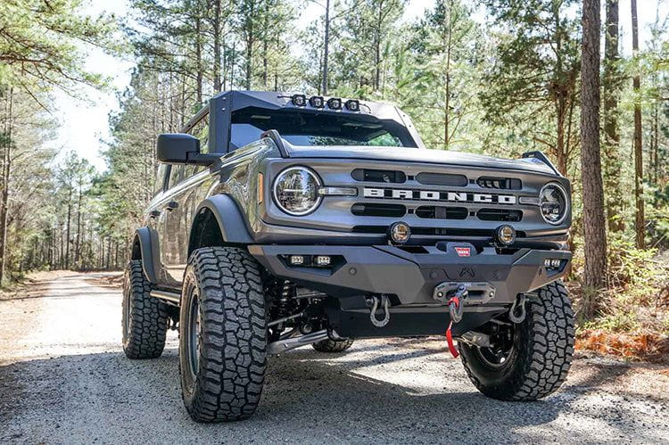 Fab Fours FB21-F5251-1 Ford Bronco 2021-2024 Premium Front Bumper Winch Ready