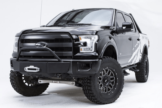 Fab Fours FF15-N3250-1 winch mount front bumper for Ford F150 2015–2020