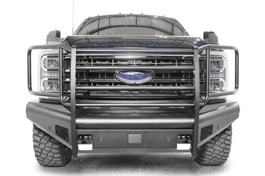 Fab Fours FS23-Q5960-1 Ford F450/F550 Superduty 2023-2024 Black Steel Elite Front Bumper Full Guard