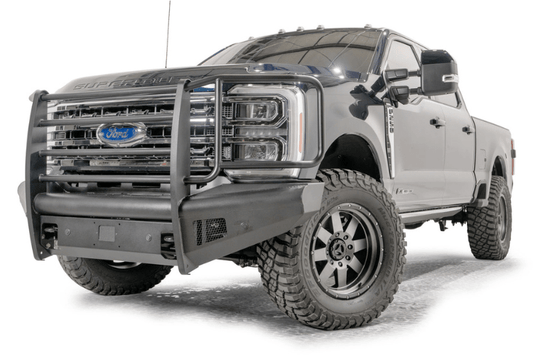 Fab Fours FS23-Q5960-1 Ford F450/F550 Superduty 2023-2024 Black Steel Elite Front Bumper Full Guard