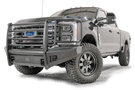Fab Fours FS23-Q5960-1 Ford F450/F550 Superduty 2023 Black Steel Elite Front Bumper Full Guard