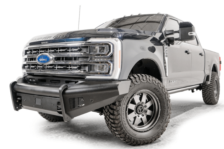 Fab Fours FS23-Q5961-1 Ford F450/F550 Superduty 2023-2024 Black Steel Elite Front Bumper No Guard
