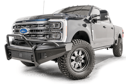 Fab Fours FS23-Q5962-1 Ford F450/F550 Superduty 2023-2024 Black Steel Elite Front Bumper Pre-Runner Guard