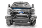 Fab Fours FS23-Q5962-1 Ford F450/F550 Superduty 2023-2024 Black Steel Elite Front Bumper Pre-Runner Guard