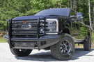 Fab Fours FS23-S5960-1 Ford F250/F350 Superduty 2023-2024 Black Steel Front Bumper with Full Guard