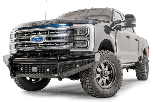 Fab Fours FS23-S5961-1 Ford F250/F350 Superduty 2023-2025 Black Steel Front Bumper No Guard