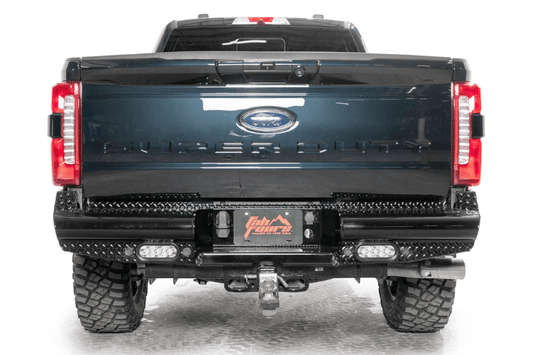 Fab Fours FS23-T5950-1 Ford F250/F350 Superduty 2023-2025 Black Steel Rear Bumper