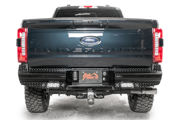 Fab Fours FS23-T5950-1 Ford F250/F350 Superduty 2023-2025 Black Steel Rear Bumper